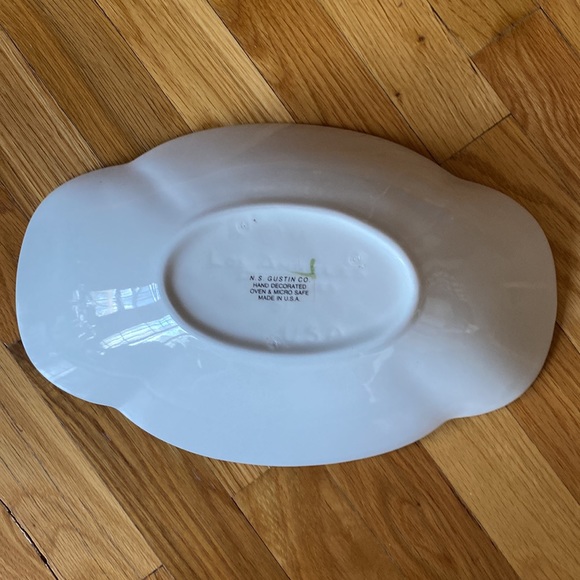 Beautiful N.S. Gustin Christmas Dish - Rare Find - Picture 4 of 6